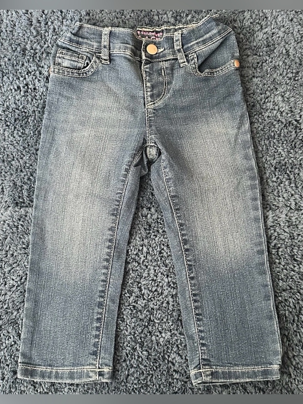 The Children’s Place Toddler Girls 2T Elastic Waist 4-Pocket Skinny Denim Jeans